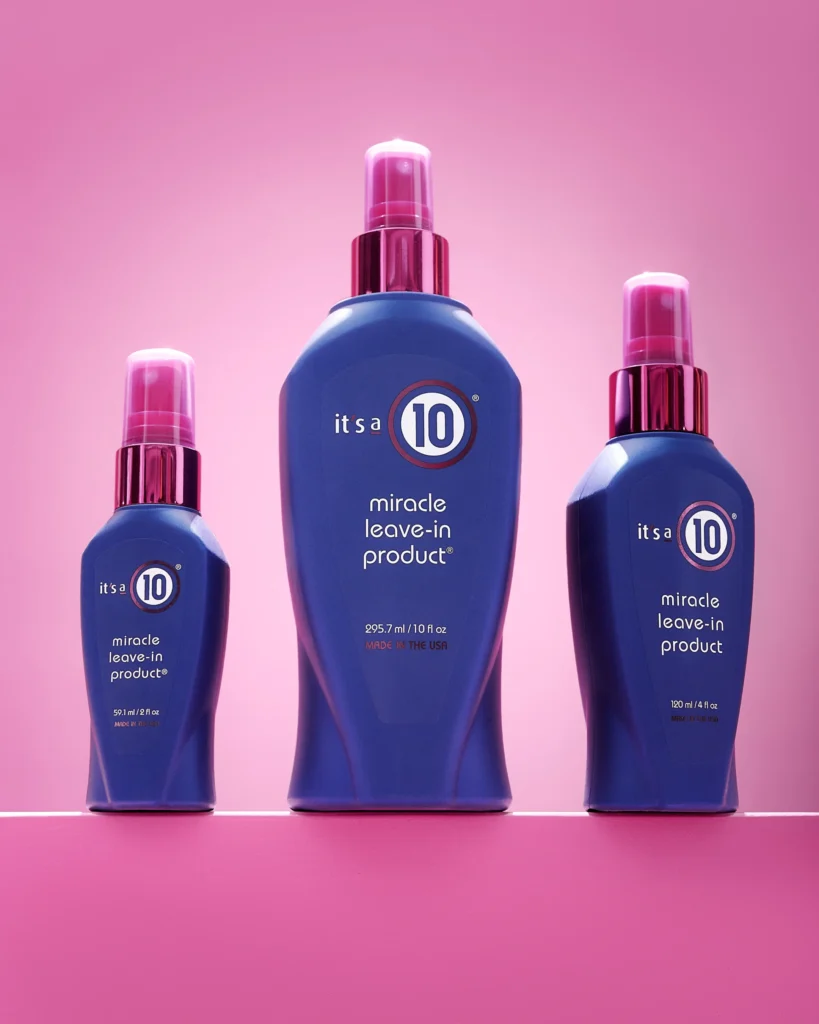 Three bottles 10 Miracle Leave-In, as the best hair conditioner