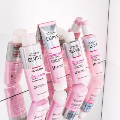 L-Oreal-Elvive-Glycolic-Gloss conditioner for-high-shine-glass-hair-finish