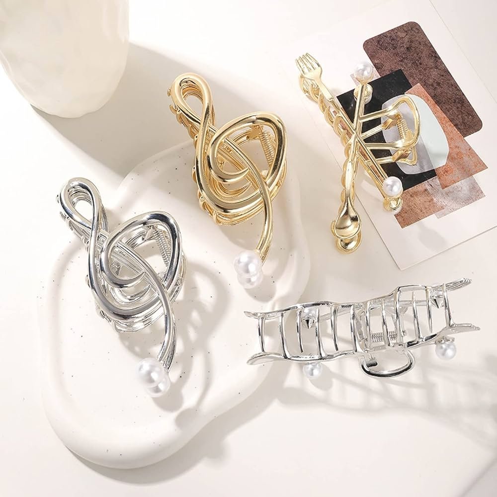 Matte metal claw clip with butterfly hair clips as the best hair clips for women.